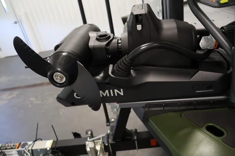 Slide: The Image of Close-up of a Garmin motor on a 2026 Sea-Doo Switch Fish 18. - 21