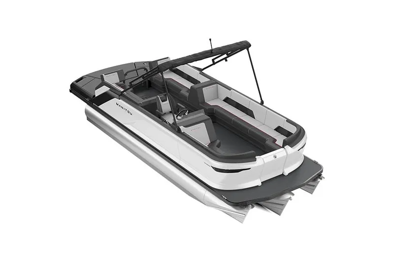 Slide: The Image of Manufacturer Provided Image: 2025 Manitou Cruise pontoon boat with sleek design. - 1