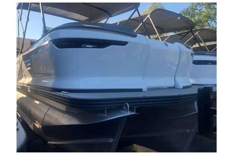 The Image of 2025 Manitou Cruise pontoon boat with sleek design and modern features. - 0