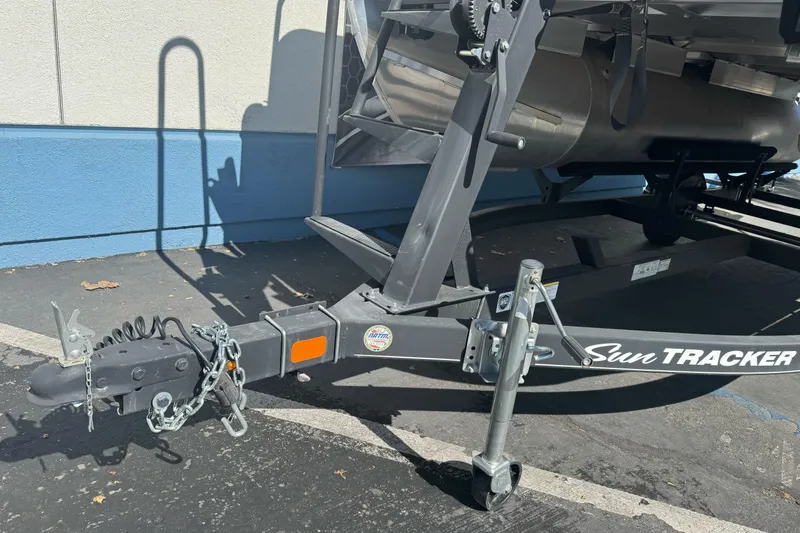 Slide: The Image of Trailer hitch of a 2019 Sun Tracker Bass Buggy 16 DLX pontoon boat. - 4
