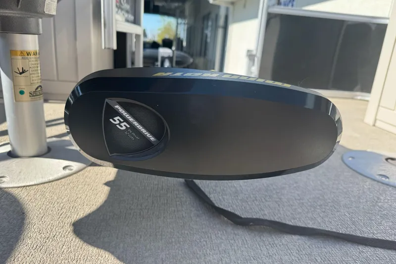 Slide: The Image of Close-up of a 2019 Sun Tracker Bass Buggy 16 DLX boat component. - 9