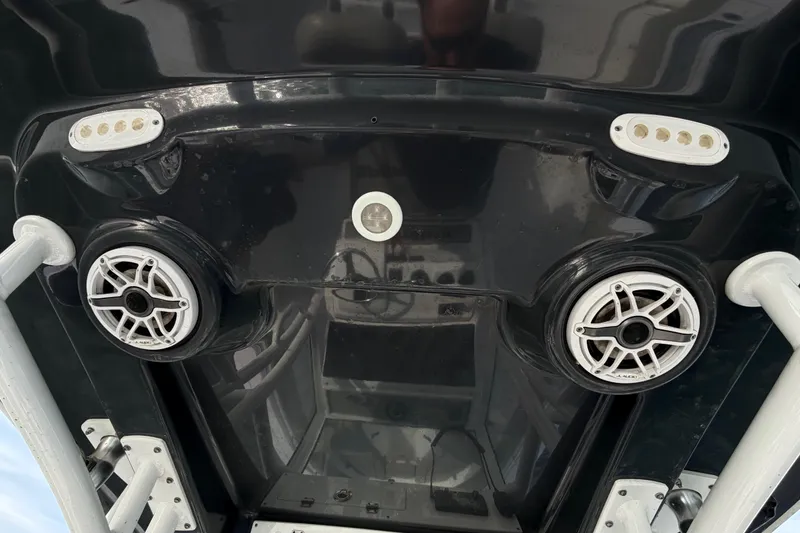 Slide: The Image of 2021 Sportsman Heritage 251 Center Console boat speakers and lighting detail. - 41