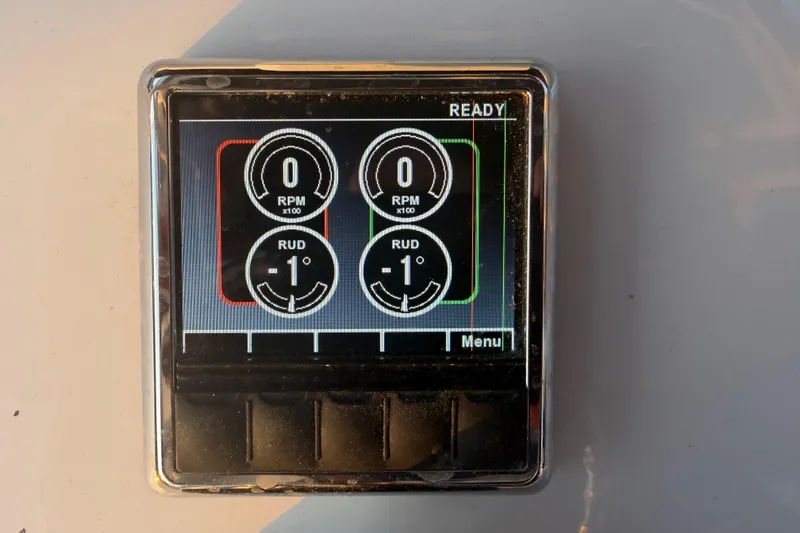 Slide: The Image of Digital display panel on a 2021 Sportsman Heritage 251 Center Console boat. - 54