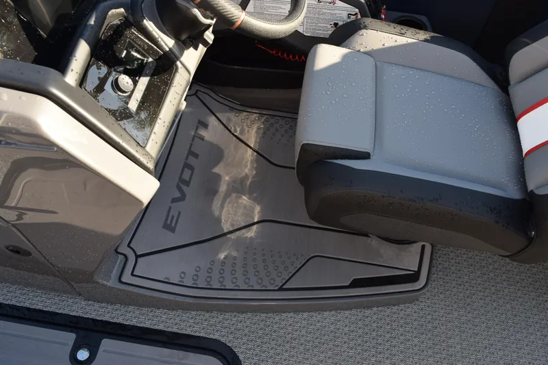 Slide: The Image of Interior of 2026 Evotti 723QL boat with sleek design and modern controls. - 19