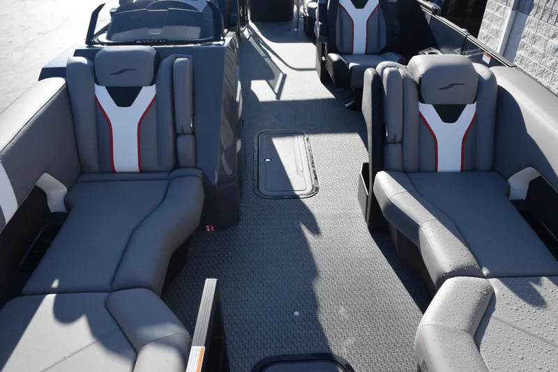 Slide: The Image of Luxurious interior of 2026 Evotti 723QL boat with modern seating design. - 6