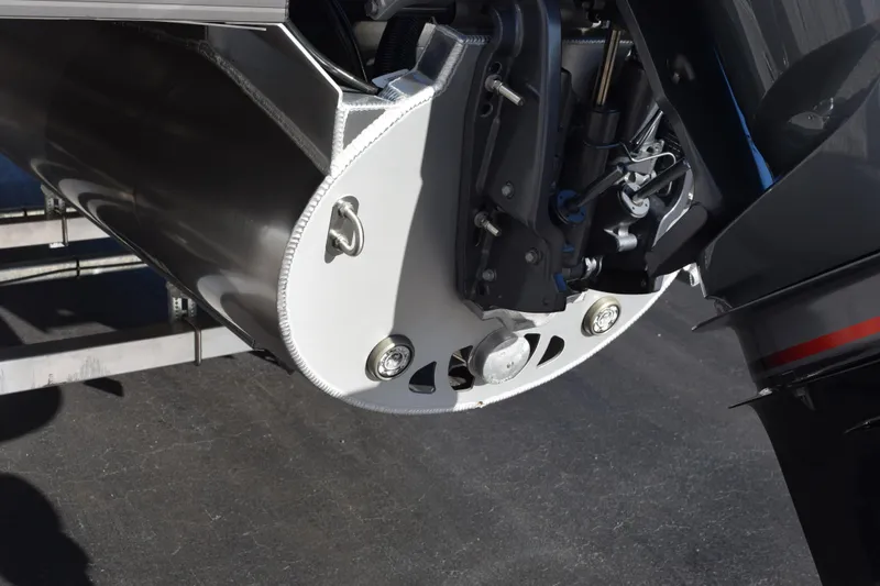 Slide: The Image of Close-up of Evotti 721CS 2026 boat motor component, showcasing engineering details. - 9