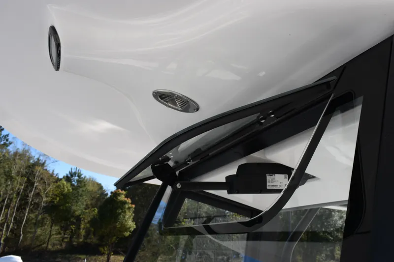 Slide: The Image of Close-up of 2026 Sea Hunt Gamefish 25 windshield and wiper system. - 15