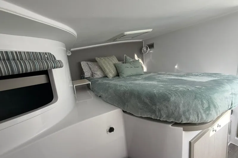 Slide: The Image of Interior cabin of 2022 Seawind 1160 Lite with cozy bed and modern design. - 20