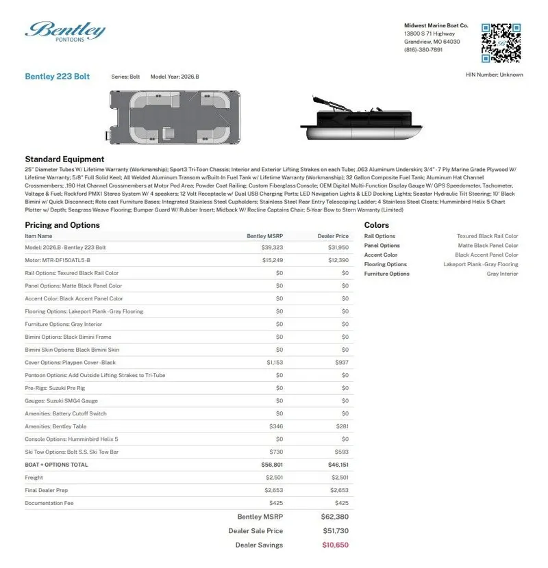 Slide: The Image of Bentley Pontoons 223 Bolt 2026 - 32
