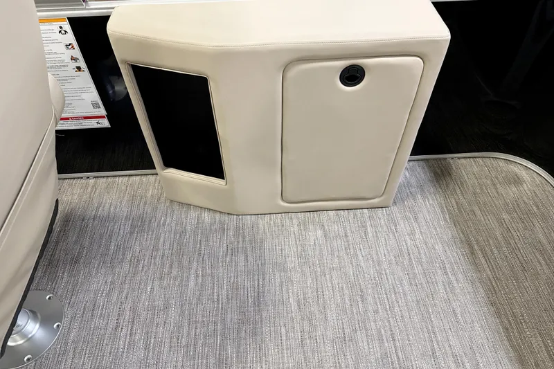 Slide: The Image of Interior of 2026 Godfrey Sweetwater 2086 C boat, featuring beige panel and carpeted floor. - 5