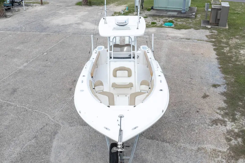 Slide: The Image of 2016 Key West 244 Center Console boat on a trailer, aerial view. - 37