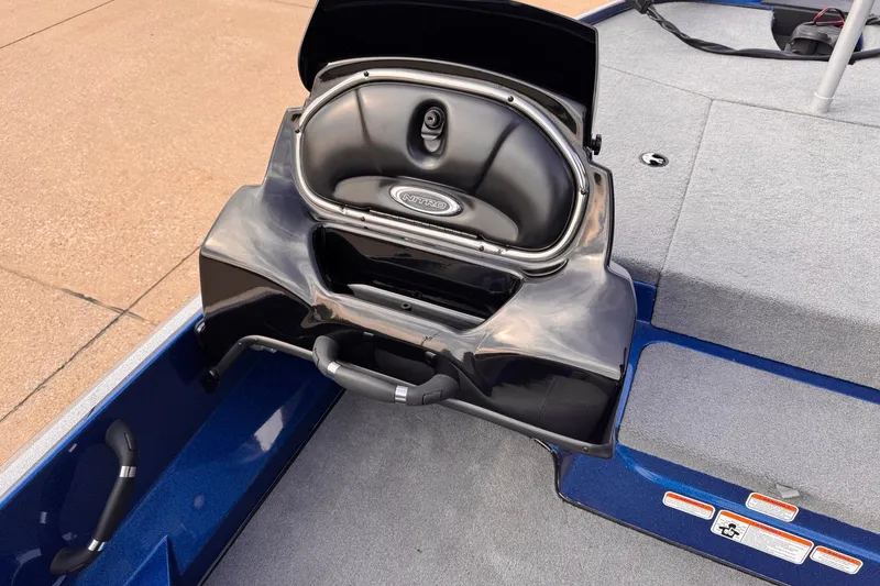 Slide: The Image of 2026 Nitro Z17 boat interior with open storage compartment, showcasing sleek design and functionality. - 6