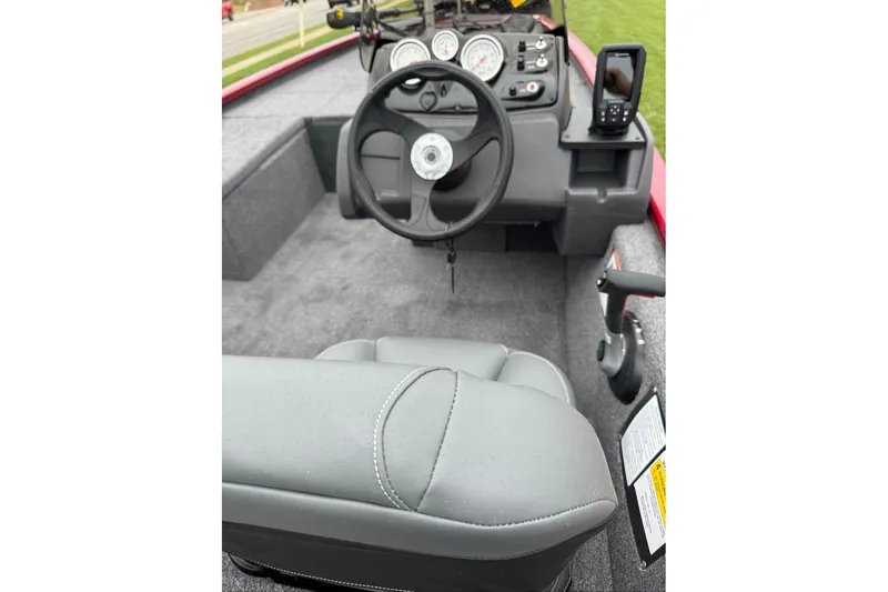 Slide: The Image of 2026 Tracker Pro 170 boat interior with steering wheel and control panel. - 6