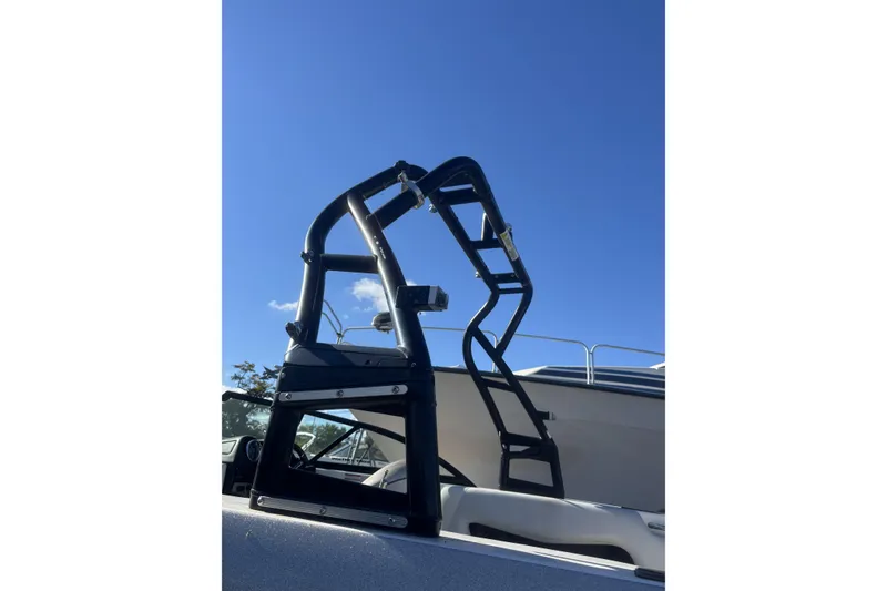 Slide: The Image of 2016 Moomba Craz boat tower against clear blue sky. - 9