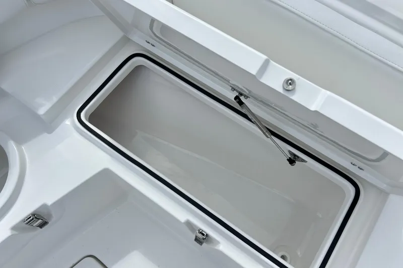 Slide: The Image of Open storage compartment on 2026 Sea Fox 282 Hybrid LT boat. - 33