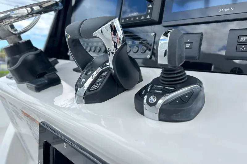 Slide: The Image of Control panel of 2026 Sea Fox 282 Hybrid LT boat with advanced navigation systems. - 8