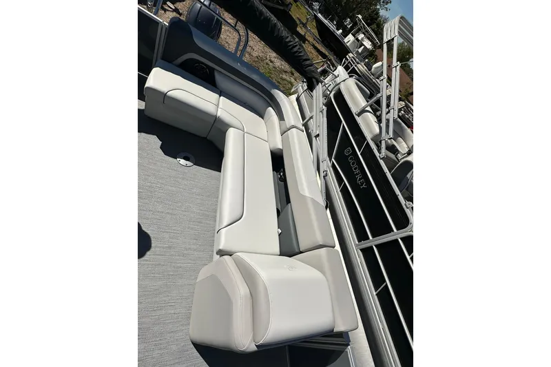 Slide: The Image of 2026 Sweetwater SW2086CPSE boat with sleek seating and modern design. - 30
