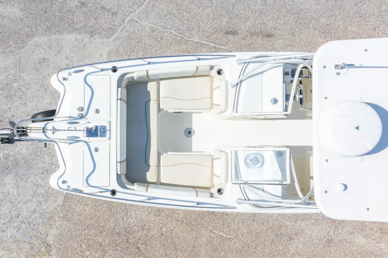 Slide: The Image of Overhead view of 2016 World Cat 255 DC boat interior layout. - 4