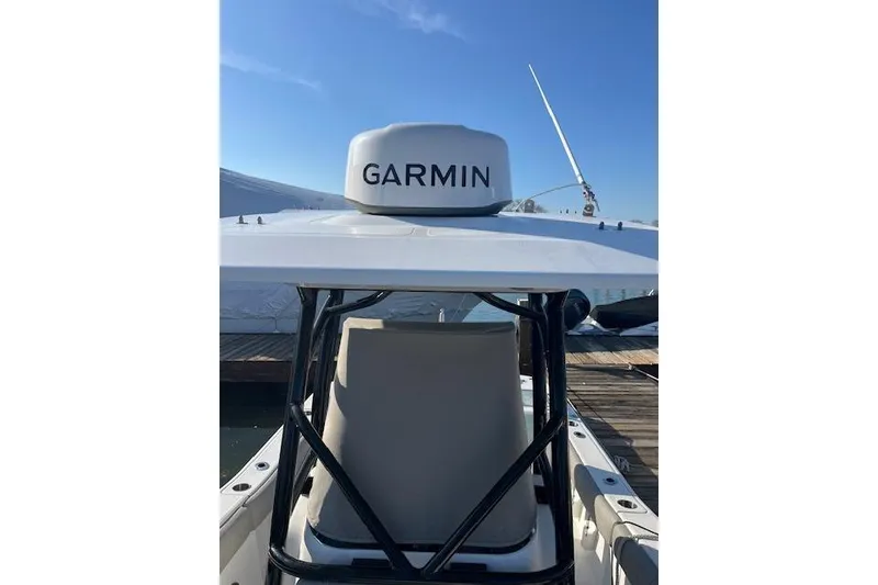 Slide: The Image of 2021 Sea Fox 228 Commander boat with Garmin radar on top. - 13