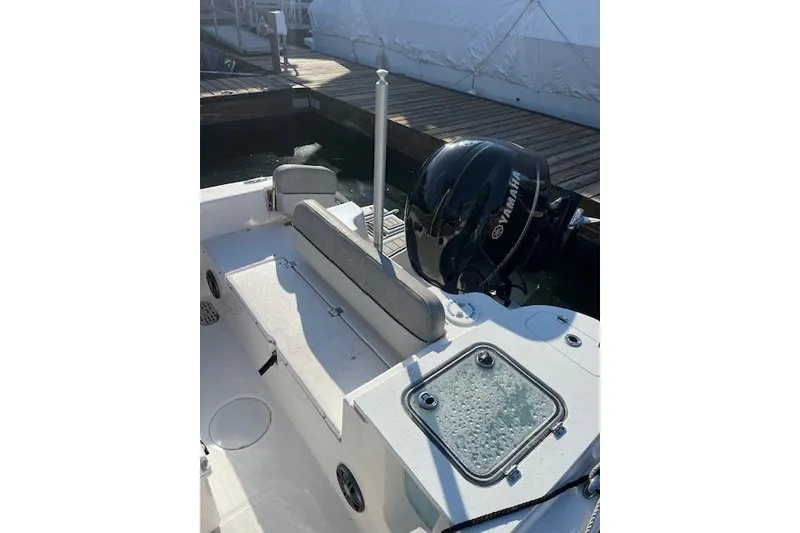 Slide: The Image of 2021 Sea Fox 228 Commander boat with Yamaha outboard motor at dock. - 5