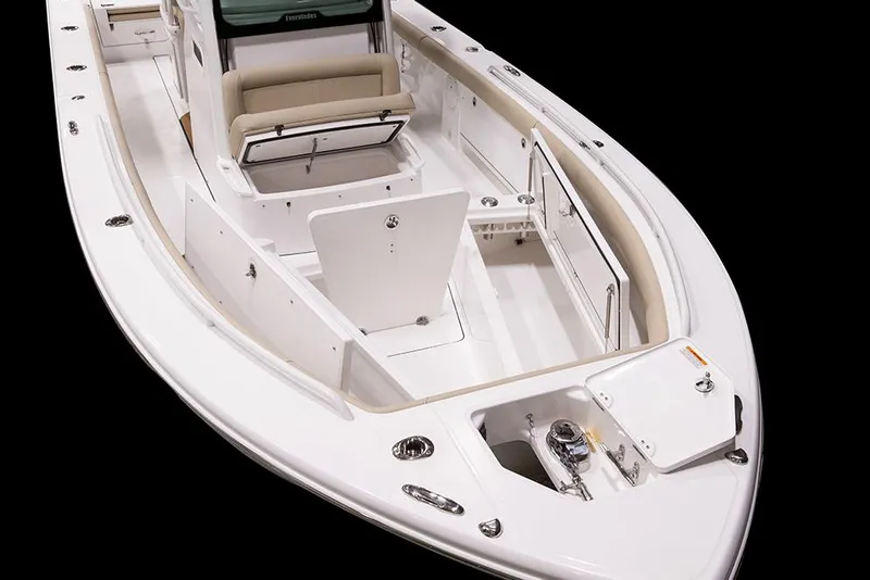 Slide: The Image of Manufacturer Provided Image: 2025 Everglades 273 Center Console boat with spacious deck and storage compartments. - 6