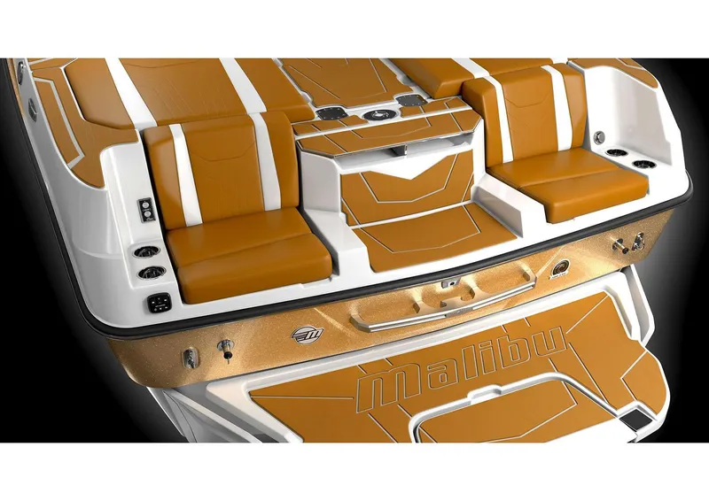 Slide: The Image of Manufacturer Provided Image: 2026 Malibu Wakesetter 25 LSV boat with luxurious tan and white seating. - 17