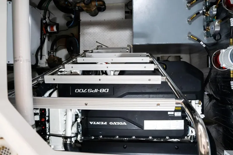 Slide: The Image of Engine room of 2019 Cruisers 50 Cantius with Volvo Penta D8-IPS700 engine. - 24