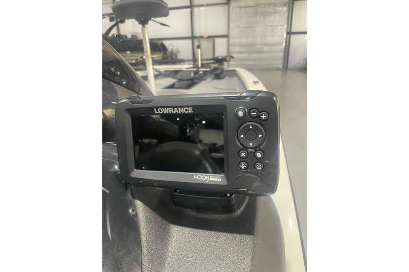 Slide: The Image of Lowrance fish finder on 2024 Tracker Pro Team 175 TXW boat dashboard. - 41