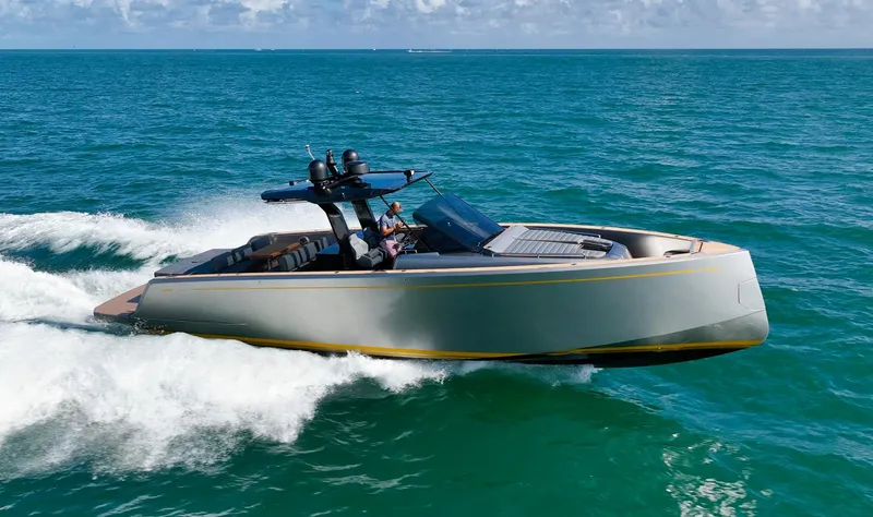 Slide: The Image of 2023 Pardo Yachts 43 cruising on open sea. - 3
