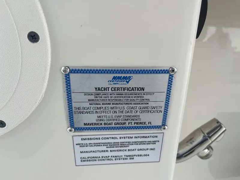 Slide: The Image of Yacht certification plaque on Cobia 285 Open Center Console, year 2026. - 37