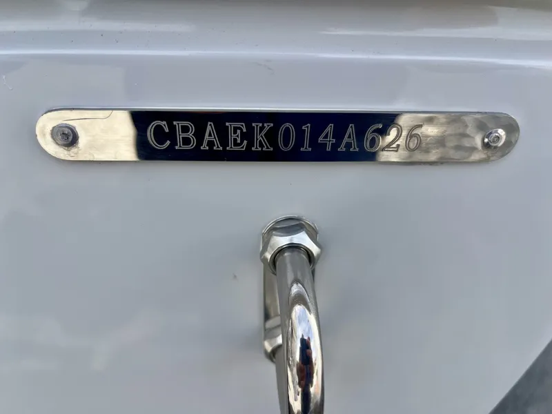Slide: The Image of Serial number plate of Cobia 285 Open Center Console 2026. - 7