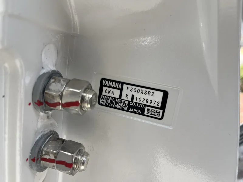 Slide: The Image of Yamaha motor plate on Cobia 285 Open Center Console 2026. - 8