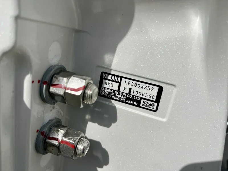 Slide: The Image of Yamaha motor serial number on Cobia 285 Open Center Console 2026. - 9