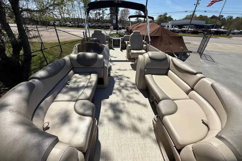 Slide: The Image of 2020 Avalon Catalina Quad Lounge 25' pontoon boat with spacious seating and elegant design. - 1