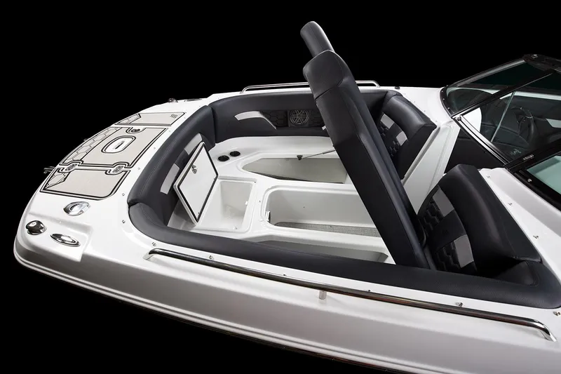 Slide: The Image of Manufacturer Provided Image: 2024 Four Winns HD5 boat interior with seating and storage compartments. - 30