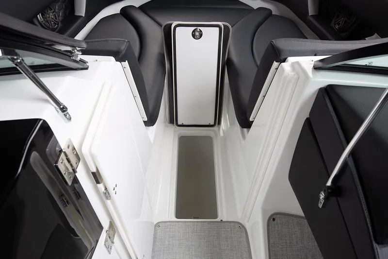 Slide: The Image of Manufacturer Provided Image: 2024 Four Winns HD5 boat interior with storage compartments and seating. - 31