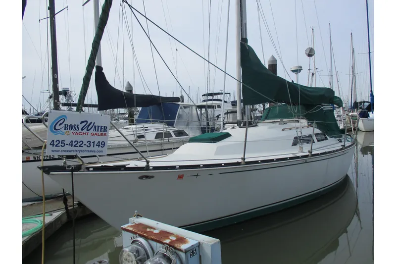 The Image of 1981 C & C 32 sailboat docked at marina, listed by Cross Water Yacht Sales. - 0