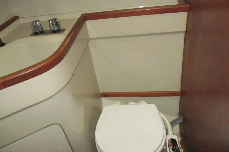 Slide: The Image of 1981 C & C 32 yacht bathroom with sink and toilet. - 36