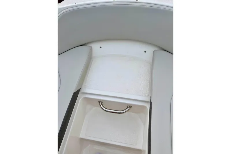 Slide: The Image of Interior view of a 2020 Sea Ray SPX 210 Outboard boat's seating area. - 37