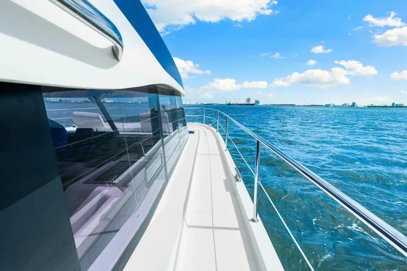 Slide: The Image of 2021 Fountaine Pajot MY4.S yacht cruising on a sunny day with clear blue skies. - 34