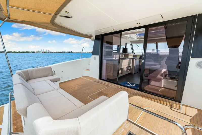 Slide: The Image of Luxurious 2021 Fountaine Pajot MY4.S yacht with spacious deck and modern interior. - 41