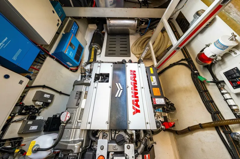Slide: The Image of Engine room of 2021 Fountaine Pajot MY4.S with Yanmar engine and equipment. - 55