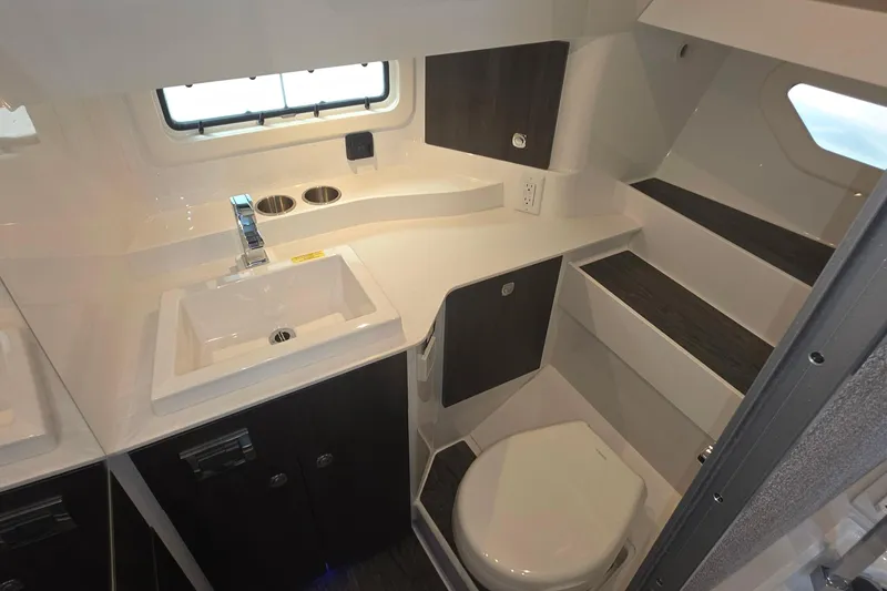 Slide: The Image of Modern bathroom interior of 2026 Formula 360 Crossover Bowrider I/O boat. - 35