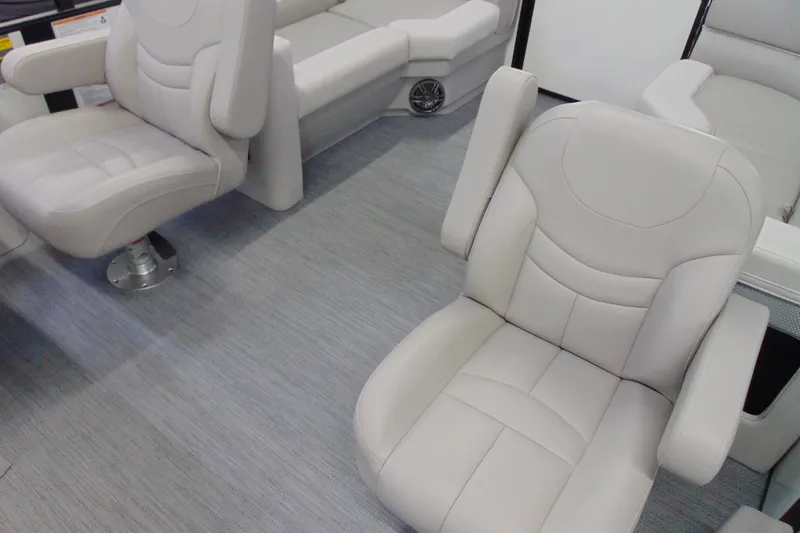 Slide: The Image of Luxurious seating in 2026 Godfrey EX 2086 CX boat interior. - 9