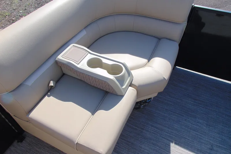 Slide: The Image of Beige seating with cup holders on 2026 Godfrey EX 1680 CX boat. - 8