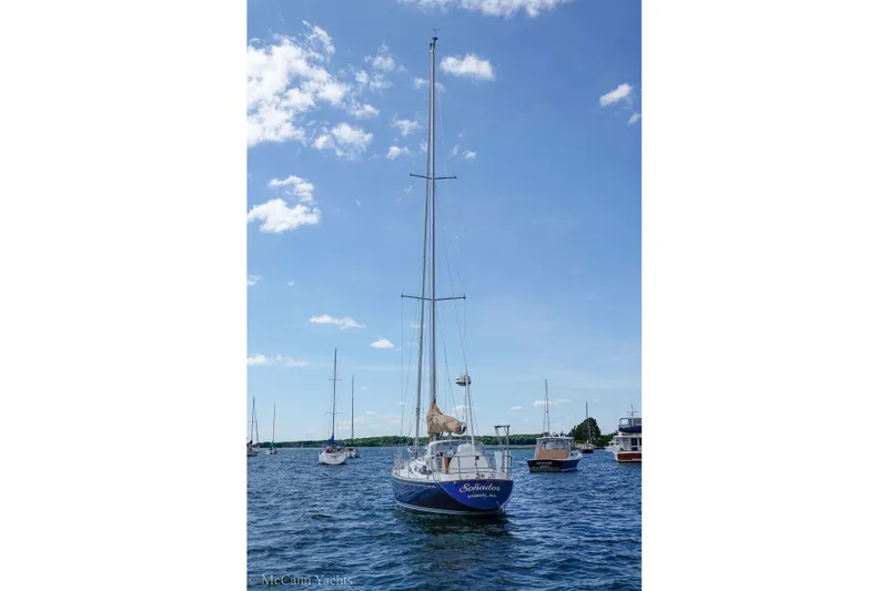 Slide: The Image of Alden 43 Aft Cockpit sailboat from 1993 on a sunny day at sea. - 69