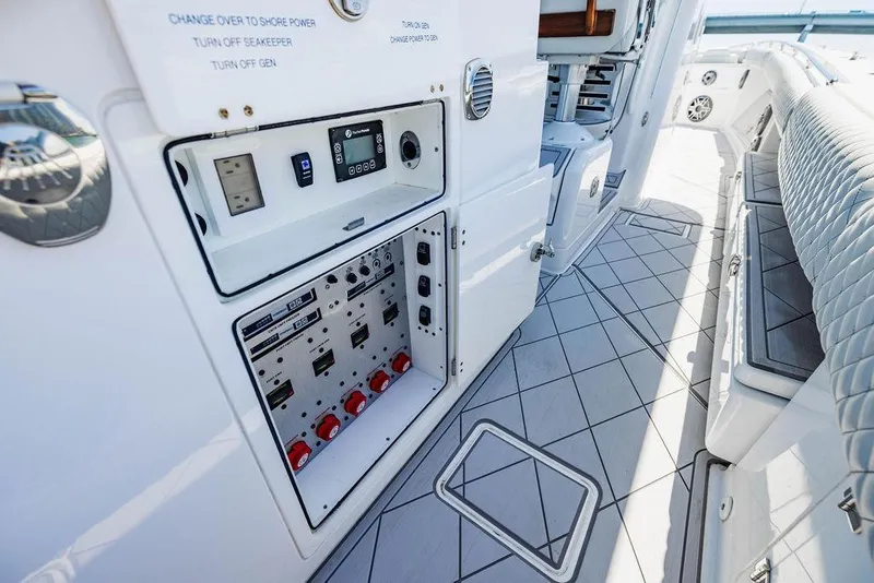Slide: The Image of Control panel on 2023 HCB 53 Suenos yacht, featuring modern electrical systems and sleek design. - 103