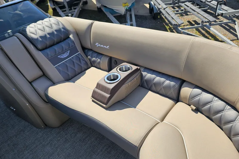Slide: The Image of Luxurious seating on 2025 Bennington QX 27 QXSBWA X2 Swingback with cup holders. - 29