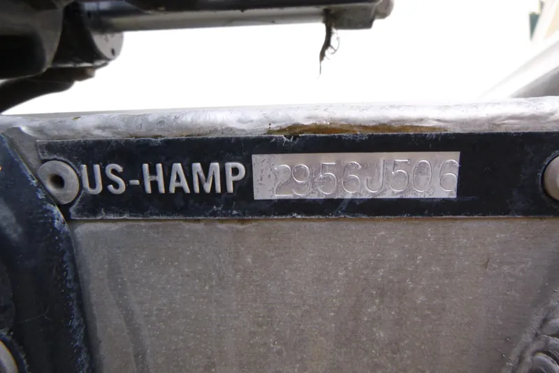 Slide: The Image of Hull identification number on 2006 Harris FloteBote Crowne 250 boat. - 16