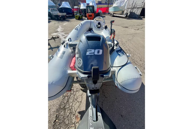 Slide: The Image of 2022 Highfield Classic 290 FT inflatable boat with 20 HP outboard motor. - 5